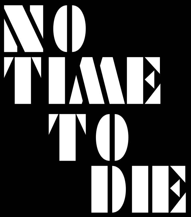 SVG with text "No Time To Die"