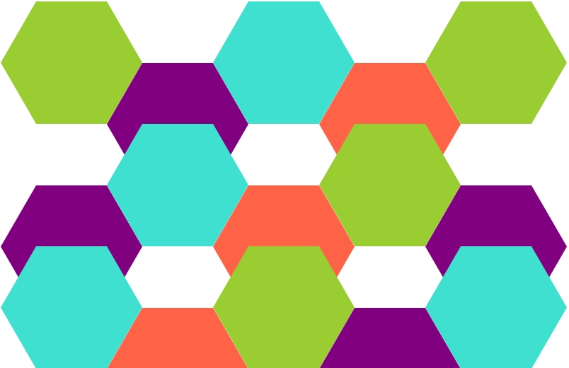 Hexagons overlapping